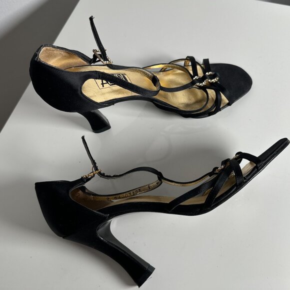 size 9 satin Allure heels dance shoes - Picture 8 of 9